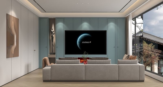Fadior Soft Blue Stainless Steel TV Storage Cabinet  With Seamless Integration
