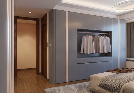 Modern Stainless Steel Modular Bedroom Wardrobe Sleek Design Durability And Customization