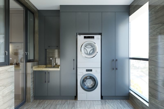 کمد لباسشویی مدل Meridian Gray با راه حل ذخیره سازی چندگانه